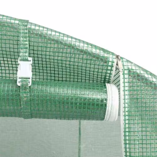 vidaXL Greenhouse with Steel Frame in Green, 24 m², W: 6 m x D: 4 m x H: 2.85 m – 4