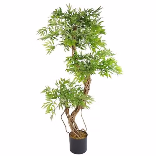 Botanik Artificial Office Tree in Green and Black, H 140 cm x W 60 cm x D 60 cm – 1