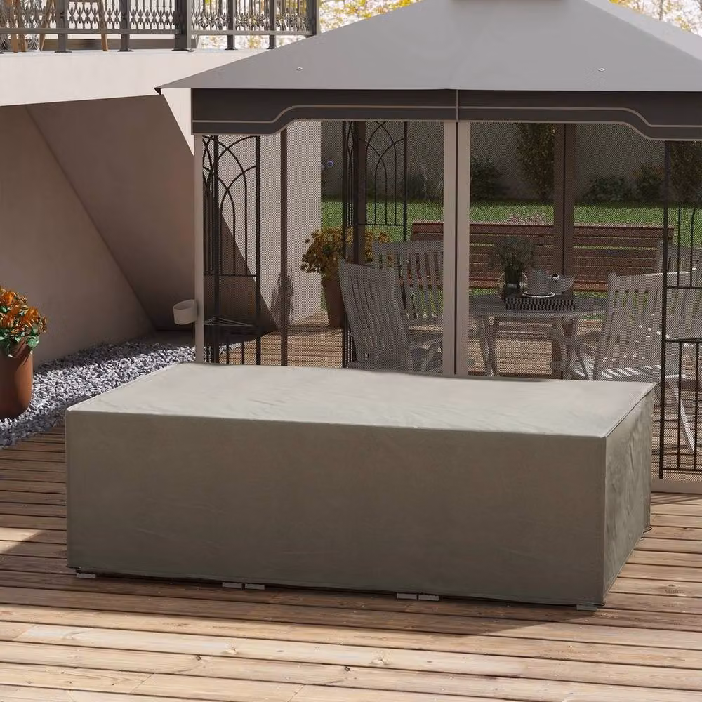 EONLION Waterproof Outdoor Garden Furniture Cover, Grey, Width: 100 cm – 2
