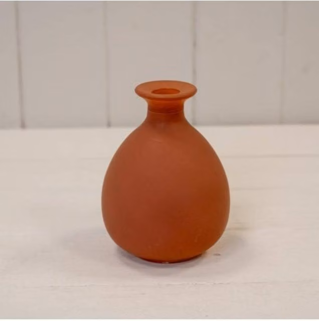 KDMD Matt Rose Glass Bud Vase