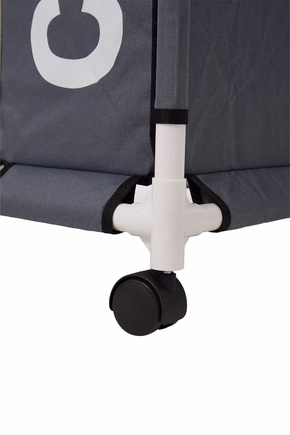Garden Sanctuary 110L 3-Section Fabric Laundry Basket with Lid and Wheels in Black – 7