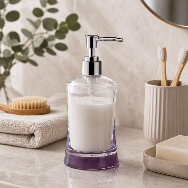 Orsina Purple and Transparent Acrylic Pump Lotion Dispenser – 1