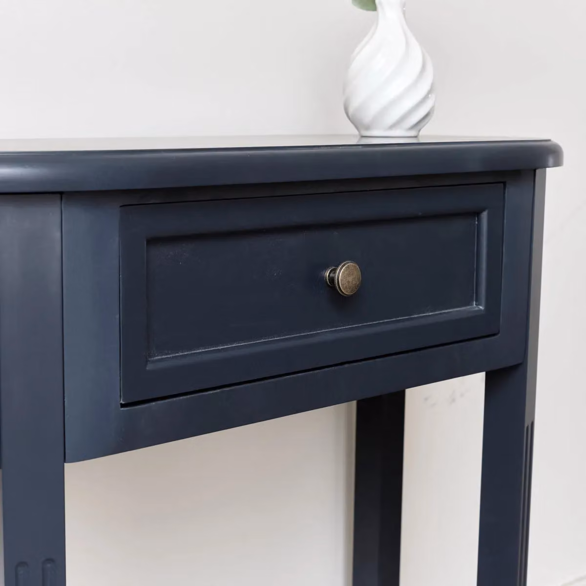 Melody Maison Daventry Navy Black Half Moon Wood Table – 2