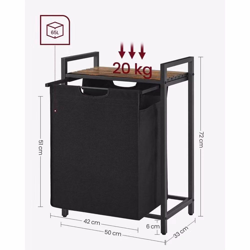 Kelvenix Black Pull-Out and Removable Laundry Bag – 2