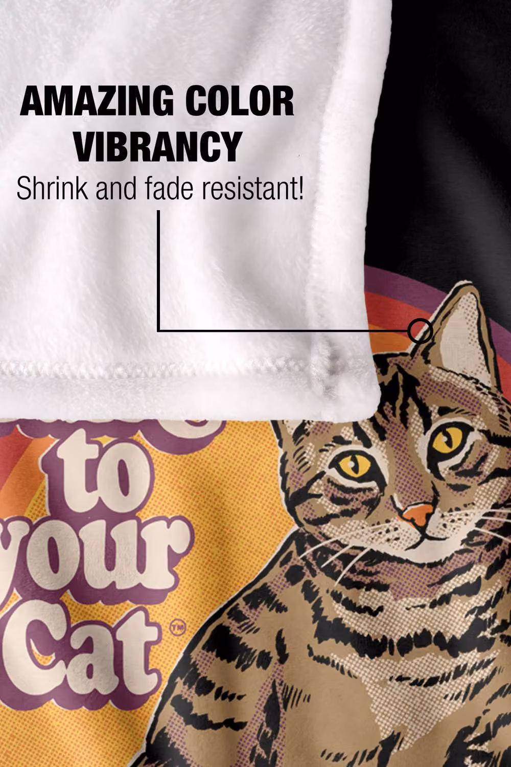 Steven Rhodes Talk To Your Cat Super Soft Fleece Throw Blanket, Multicolour, W/D/H: 152 x 127 cm – 4