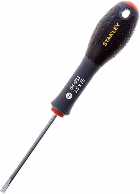 Stanley Fatmax Manual Flat Head Screwdriver in Black