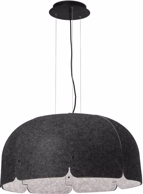 Faro Mute LED Dome Suspended Ceiling Pendant in Grey