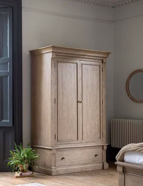 Gallery Direct Vancouver Natural Pine Double Wardrobe with 1 Drawer