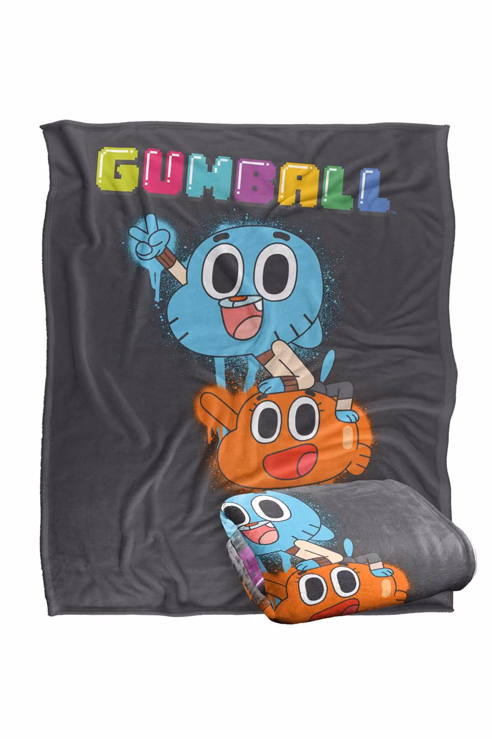 Cartoon Network Amazing World of Gumball Super Soft Silky Touch Polyester Throw Blanket, Multicolour, Large – 2
