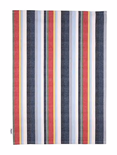 Dexam Set of 2 Red Striped GOTS Recycled Cotton Tea Towels with Hanging Loops – 2