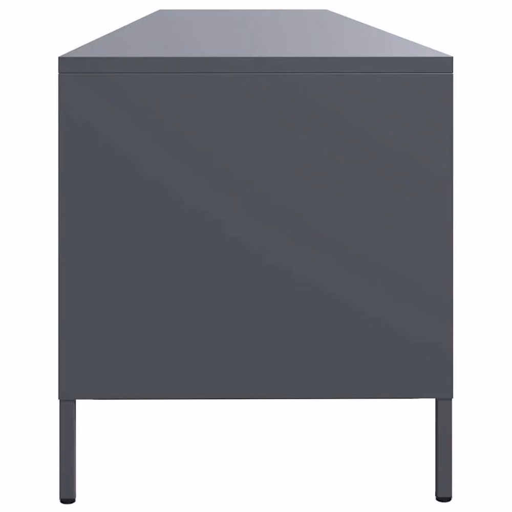 Berkfield Home Anthracite TV Cabinet in Dark Grey Matt Cold-rolled Steel W: 202 cm, D: 43.5 cm, H: 43.5 cm – 5