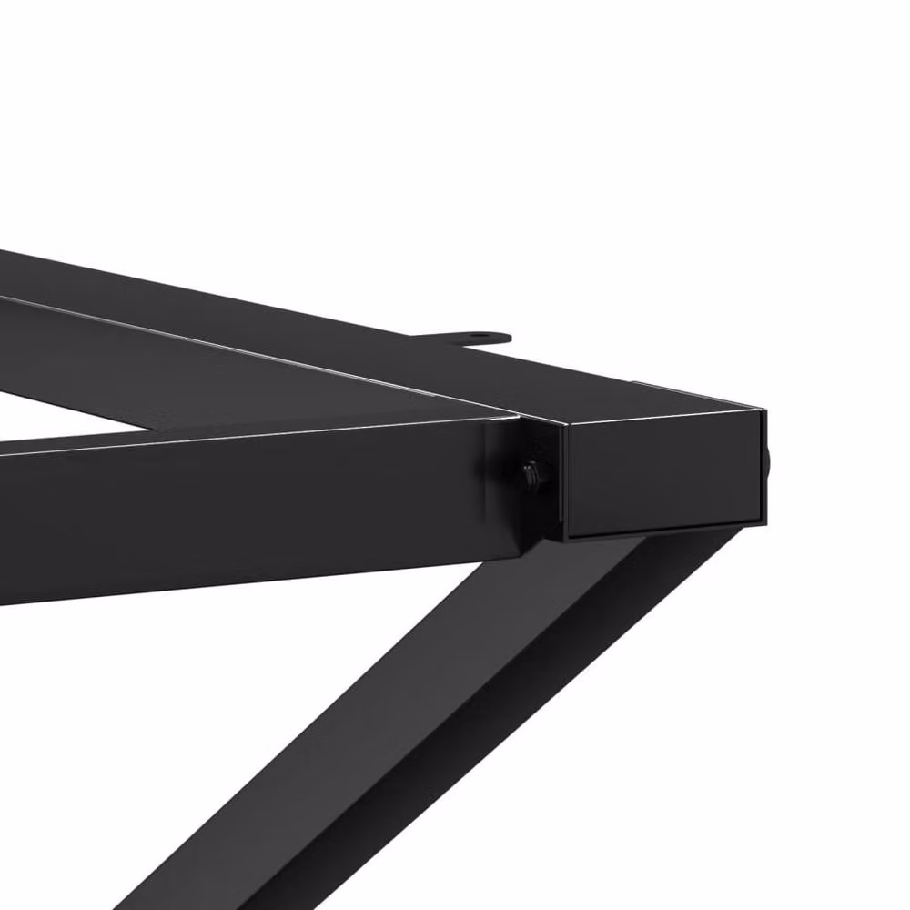 Berkfield Home X-Frame Dining Table Legs in Black Steel, W/D/H: 60 x 40 x 73 cm – 6
