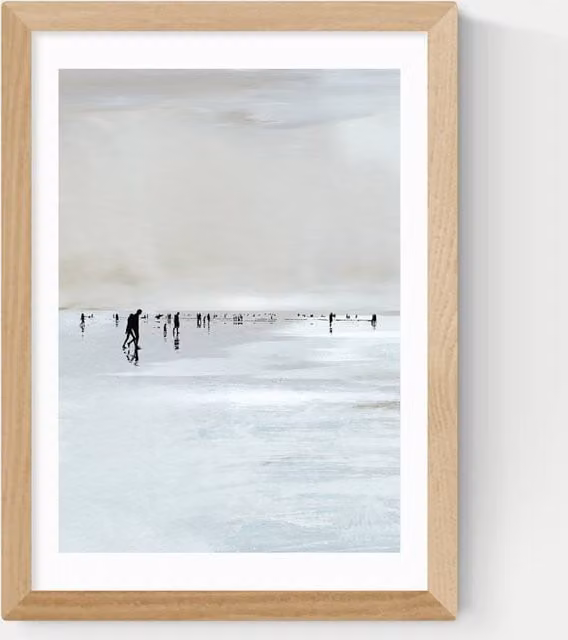 East End Prints Beachy Maritime Landscape Rectangular Framed Art in Natural and Multicolour