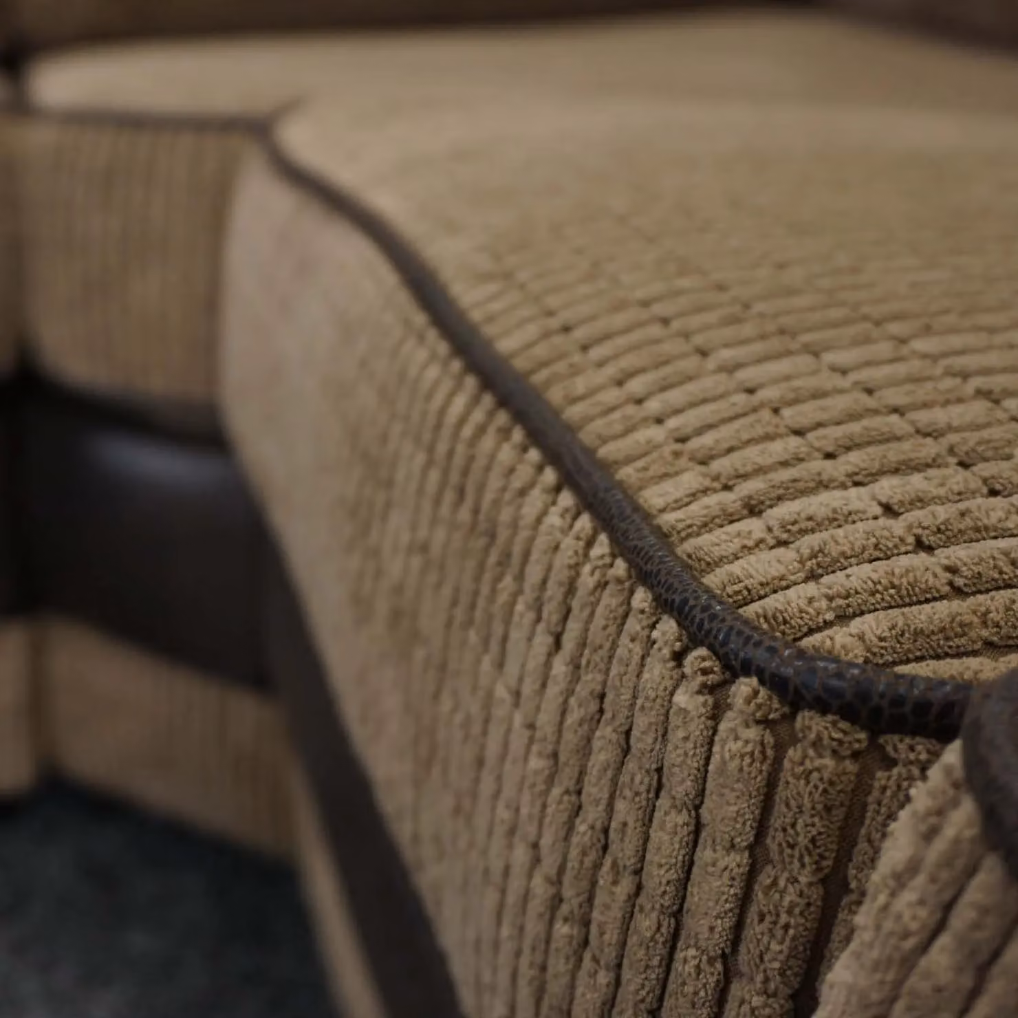 Furnishings For Less UK Portland 5 Seater L Shaped Corner Sofa in Beige Fabric and Synthetic Leather, Left Hand Facing – 2