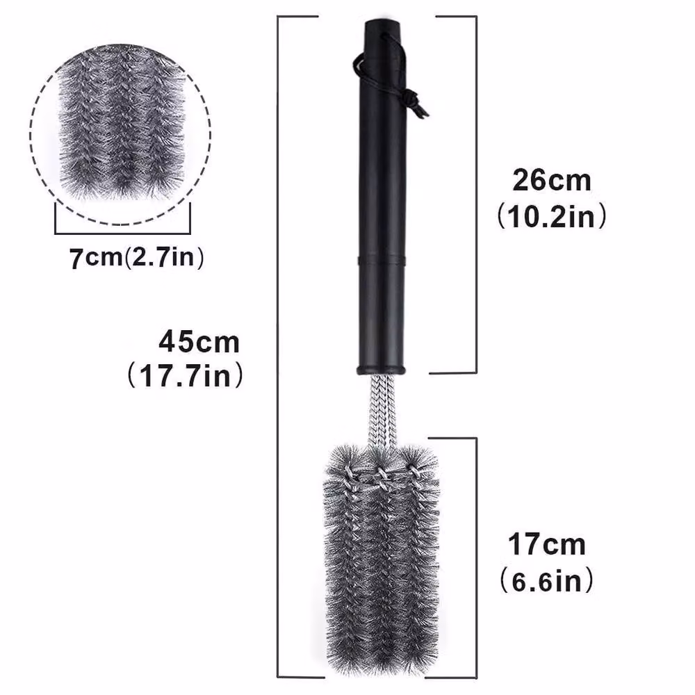 Kelvenix Black Stainless Steel BBQ Grill Brush Barbecue Grate Cleaner – 2