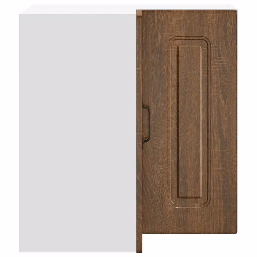 Berkfield Home Kalmar Wall Mounted Kitchen Corner Cabinet in Brown Oak Wood – 3