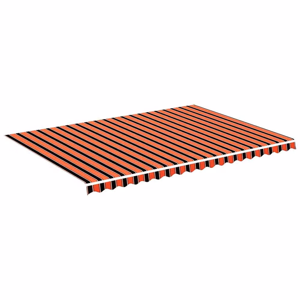 Berkfield Home Replacement Polyester Awning Fabric in Orange and Brown, W: 5 m, D: 3.5 m – 3