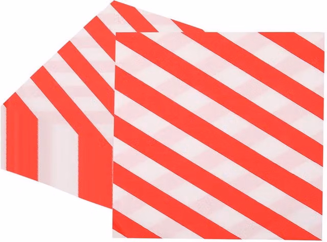 Neel Blue Christmas Party Paper Napkins in White and Red Stripes, 33 x 33 cm – 1