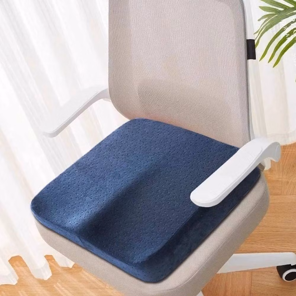 FLAVORA Blue Orthopaedic Memory Foam Seat Cushion, Blue, W/D/H: 190 x 100 x 1 cm – 3