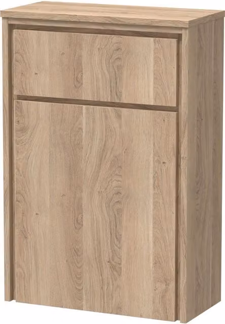 Balterley Modern Freestanding Floor Standing WC Unit in Bleached Oak, Brown/Beige, H x W x D: 81.8 x 55.5 x 26.0 cm
