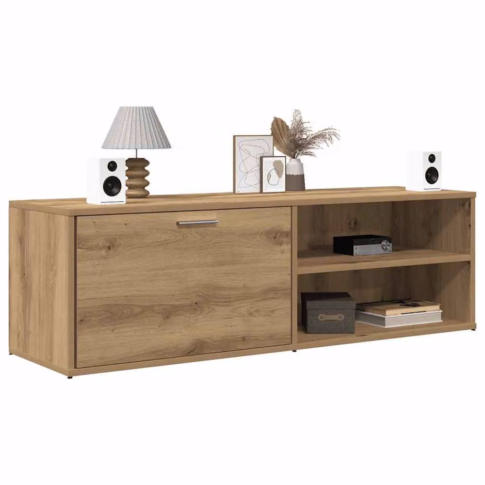 Berkfield Home Artisan Oak TV Cabinet in Brown, W/D/H: 120 x 34 x 37 cm – 2