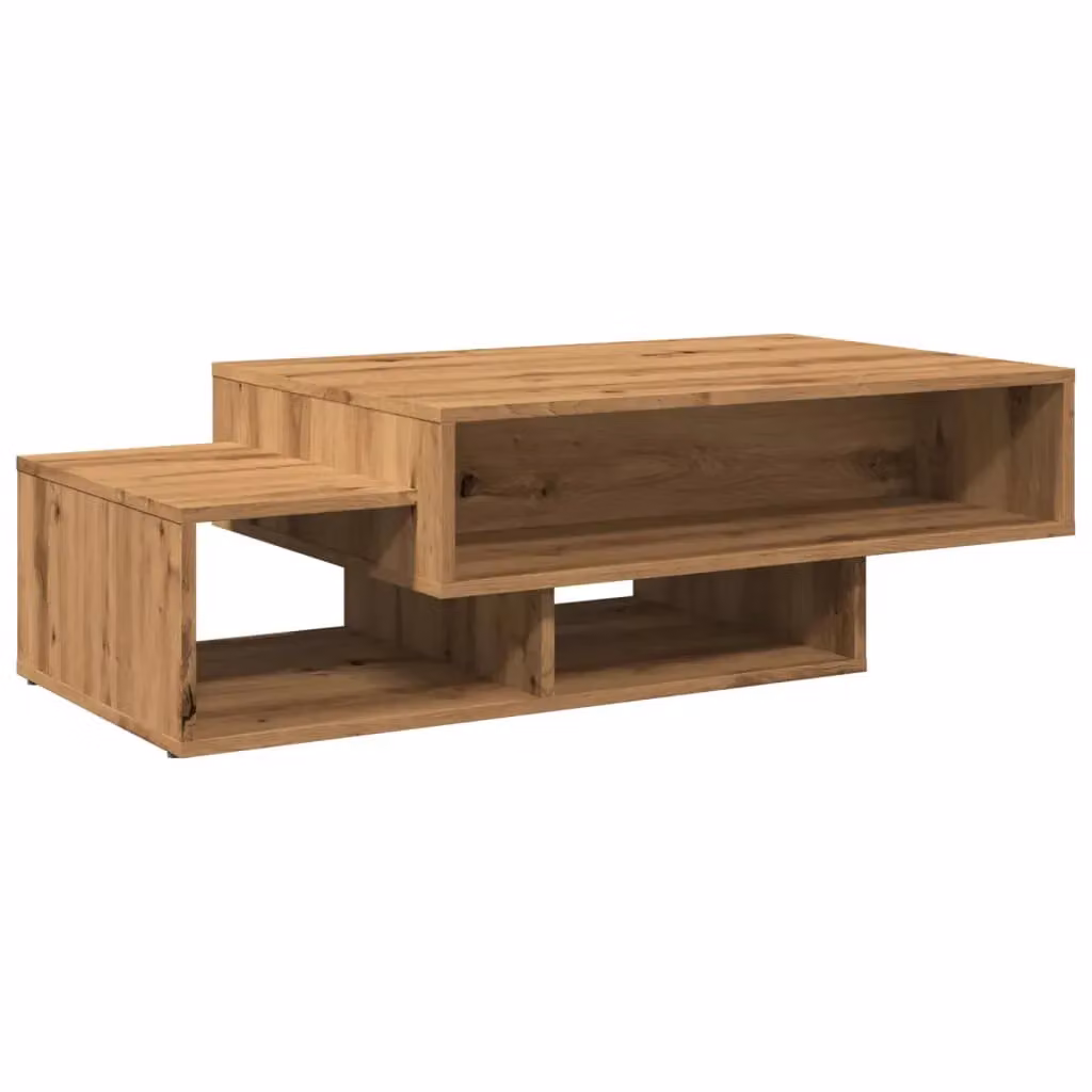 Berkfield Home Artisan Oak Coffee Table in Brown, W/D/H: 105 x 55 x 32 cm – 2