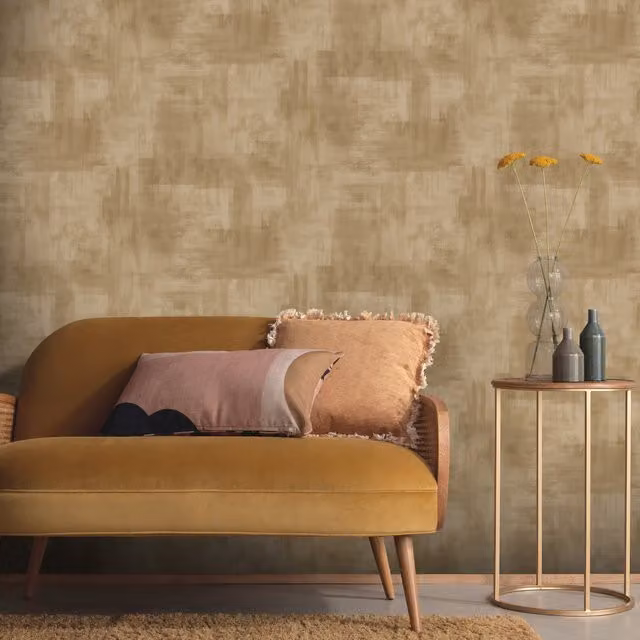 Erismann Gold Abstract Industrial Vinyl Wallpaper Roll