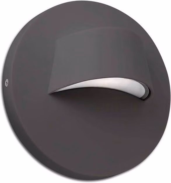 Netlighting Brow LED Outdoor Round Wall Light in Dark Grey, IP44 Rated