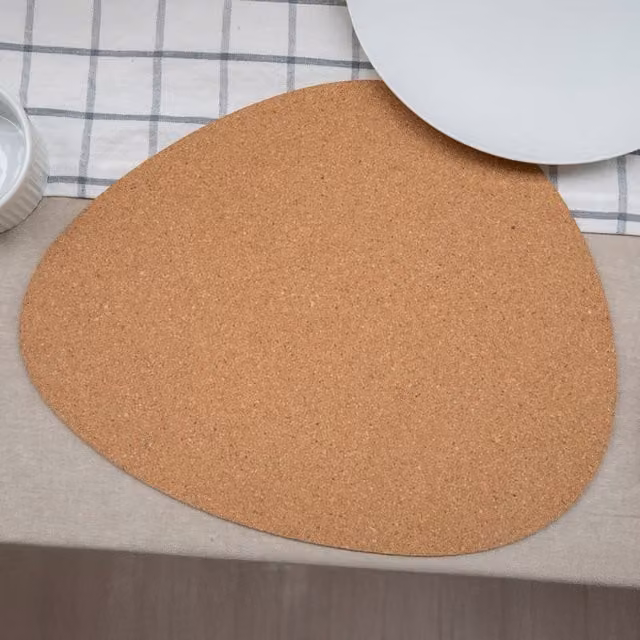 Mikasa Set of 4 Brown Cork Placemats, W: 38 cm, D: 30 cm