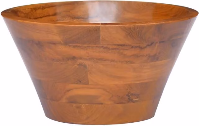 Berkfield Home Solid Teak Wood Basin, Brown, W: 40 cm, D: 20 cm, H: 20 cm