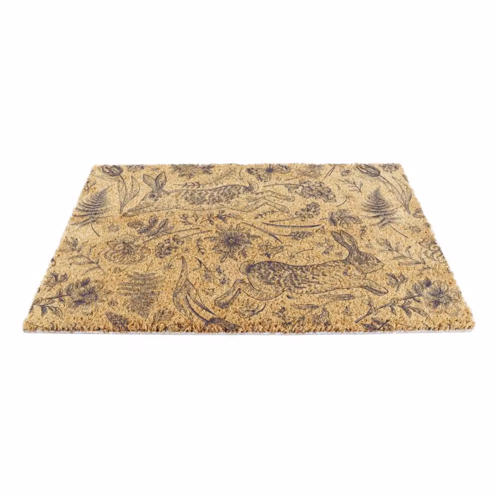 Artsy Mats Hare Print Doormat in Brown, W/D: 60 x 40 cm – 3