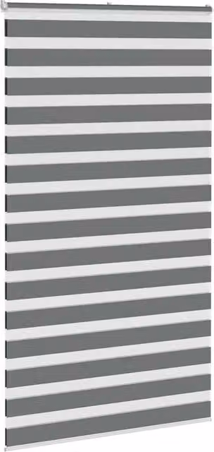 Berkfield Home Elegant Zebra Blind in Dark Grey, W: 120 cm, H: 230 cm – 1