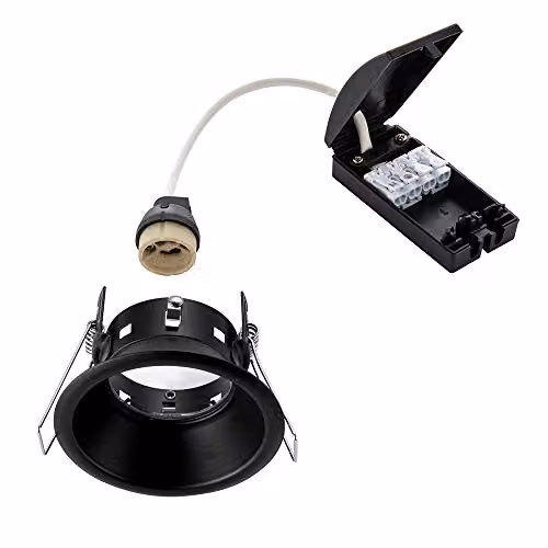 Netlighting Speculo LED Recessed Bathroom Downlight, Matt Black, IP65, GU10 – 2