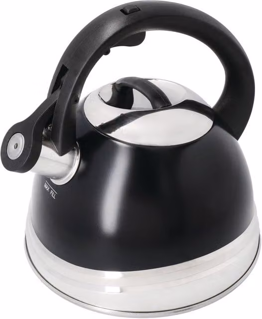 La Cafetiere Induction-Safe Enamel Stovetop Kettle in Black