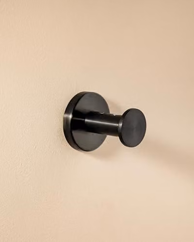 Cosmo Minimalist Wall Hook in Brushed Black Metal – 2
