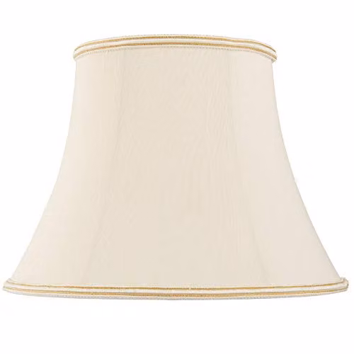 Loops Handmade Oval Bowed Lamp Shade in Beige Fabric