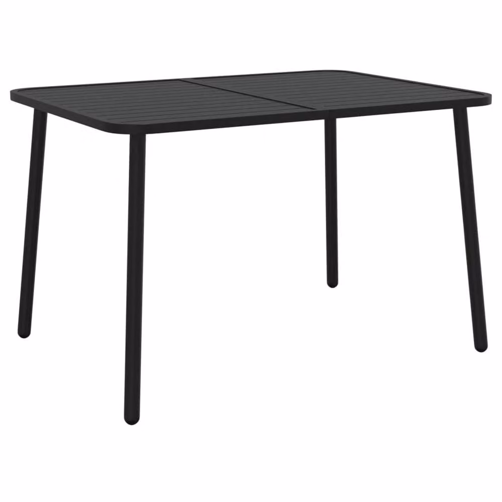 Berkfield Home Rectangular Garden Table in Anthracite and Black Powder Coated Steel, W/D/H: 110 x 80 x 71 cm – 3
