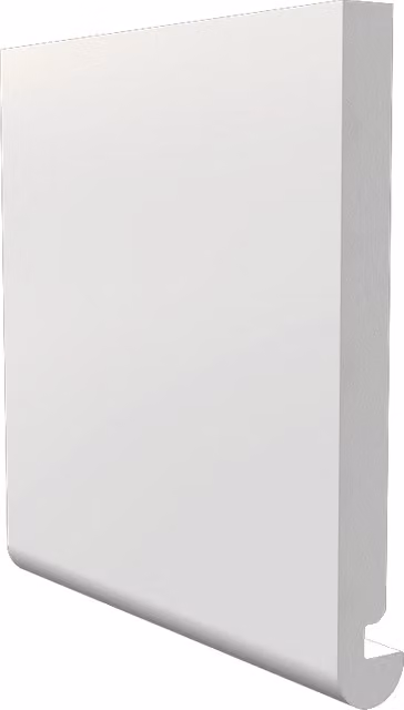Freefoam White Bullnose Fascia Board, H: 40.5 cm, Thickness: 1.8 cm, Length: 1.8 m