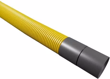 PBSL Group Twinwall Utility Gas Duct, Yellow, Length: 6 m, I.D.: 137 mm
