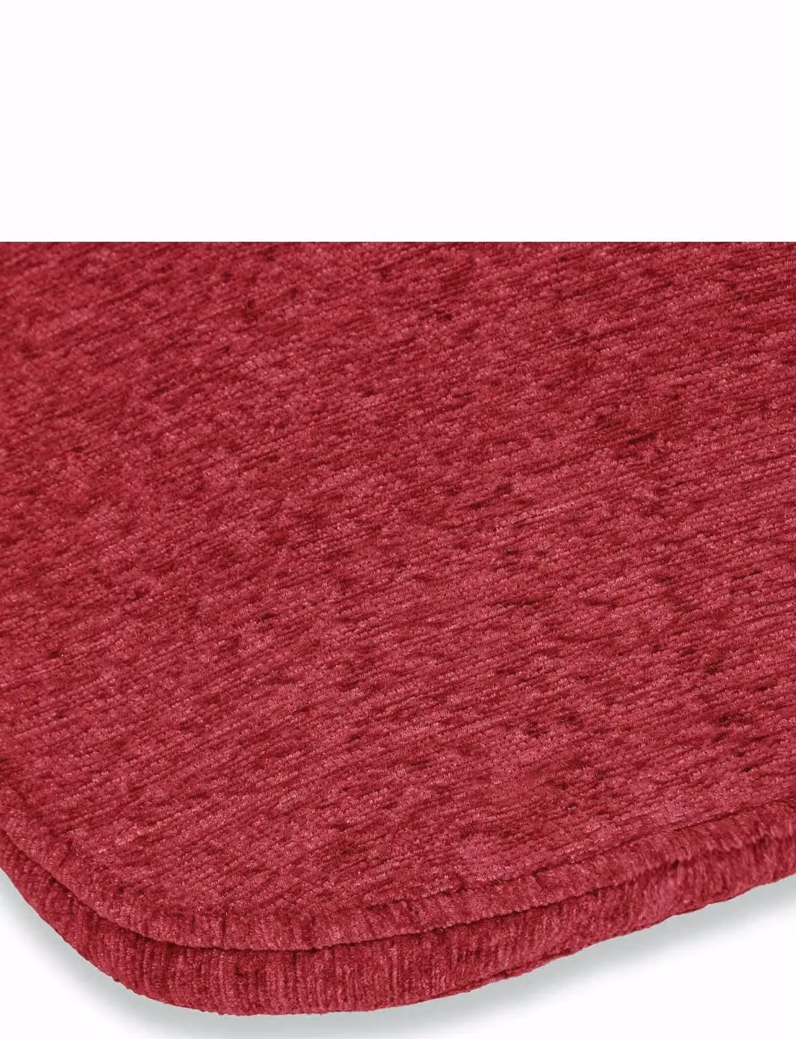 Chums Red Chenille Square Dining Seat Pads, Pack of Two with Removable Washable Covers – 4