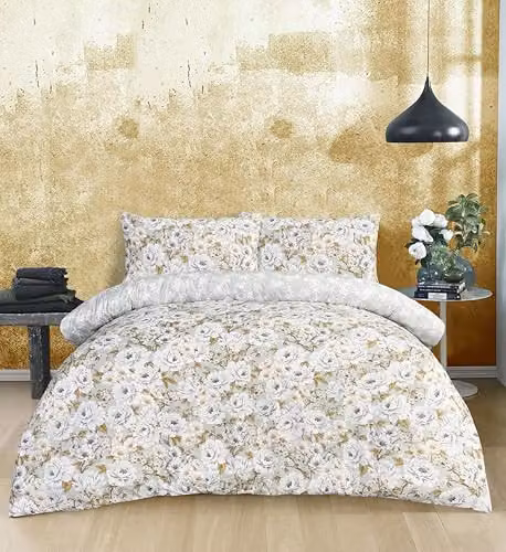 Smart Living Reversible Elegant Blooms Floral Bedding Set in Green, 2 Pieces, W/D/H: 135 x 200 cm – 1