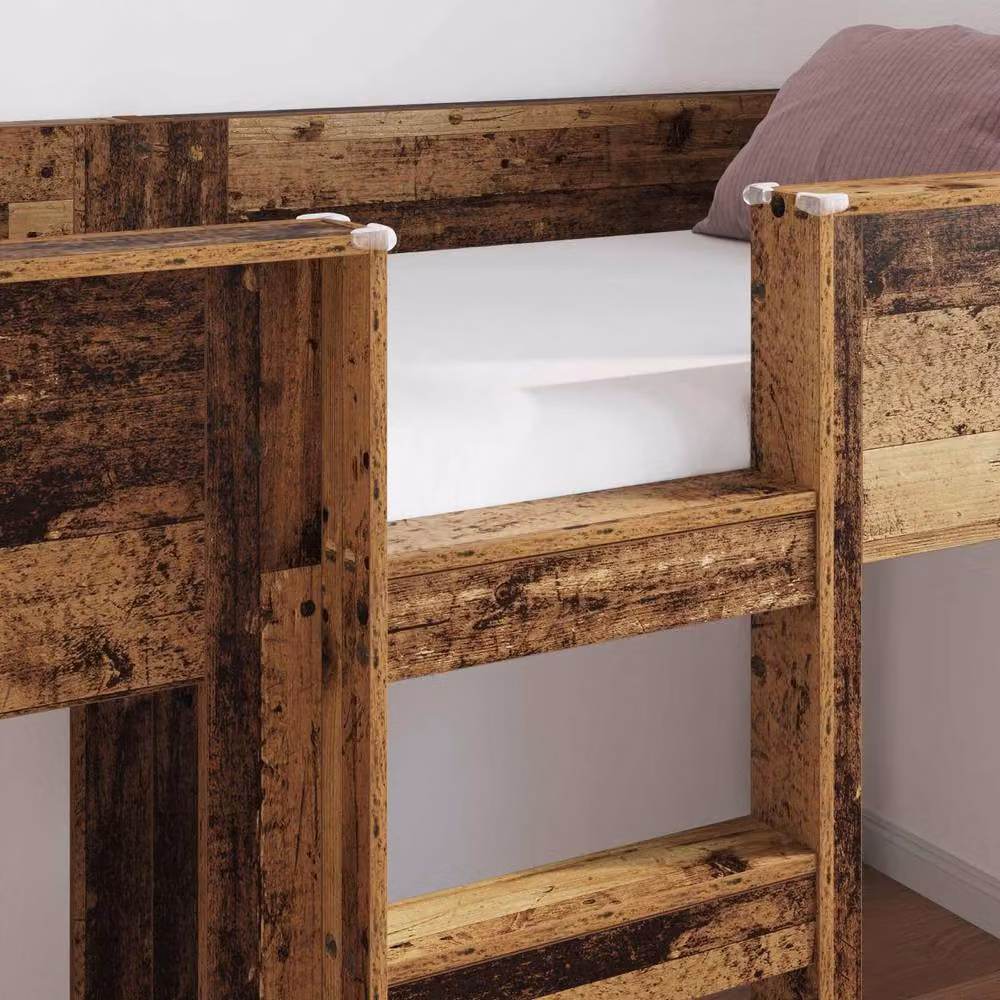 Berkfield Home Two-Level Bunk Bed for Children in Brown Engineered Wood W/D/H: 90 x 190 cm – 3