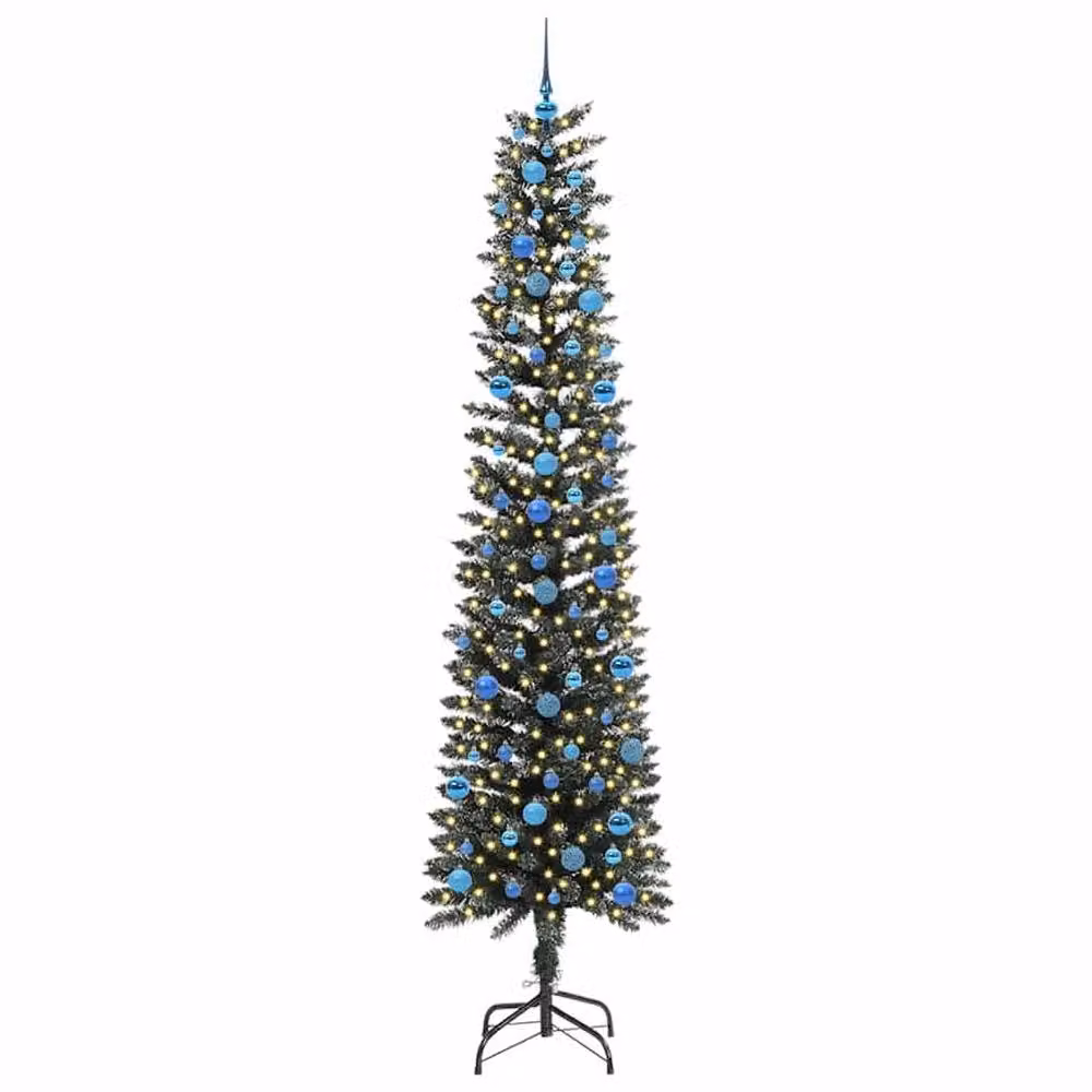 Berkfield Home Green Artificial Christmas Tree with 300 LEDs, W/D/H: 58 x 58 x 240 cm – 2