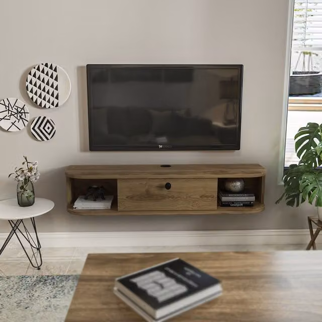 Decorotika Ibarra Floating TV Unit in Oud Brown