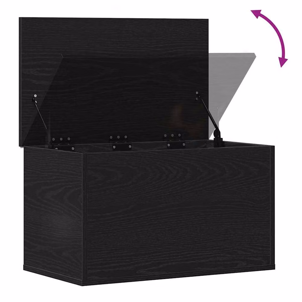 Berkfield Home Storage Box with Lid in Black Oak, W/D/H: 60 x 35 x 35 cm – 5
