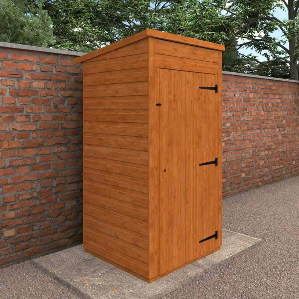 Buttercup Farm 3x3 Flex Pent Tool Room in Orange and Grey, W/D/H: 90 x 98.8 x 213.5 cm – 2