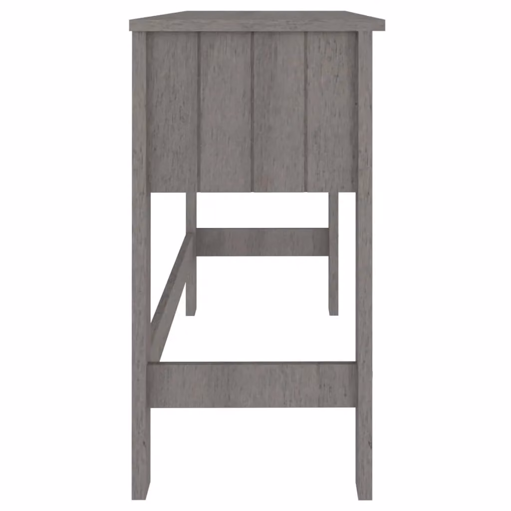 Berkfield Home HAMAR Writing Desk in Light Grey Solid Pine Wood, W/D/H: 110 x 40 x 75 cm – 3