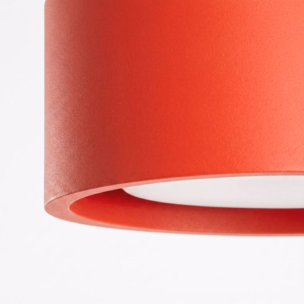 Sollux Lighting minimalist round ceiling lamp in red, W/D/H: 6 x 10 x 10 cm – 3