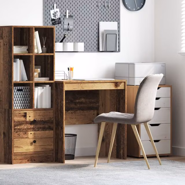 Berkfield Home Rustic Writing Desk in Brown, W/D/H: 70 x 50 x 76 cm – 1