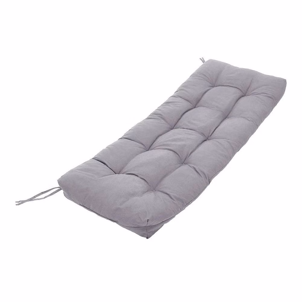 FLAVORA Grey Tied Garden Bench Seat Cushion Pad, W/D/H: 100 x 190 cm – 2